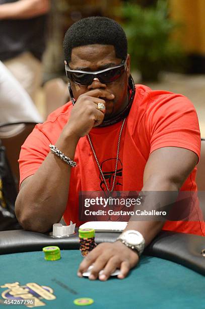 Nathan Morris of Boyz II Men attends the Hollywood Charity Series Of Poker Supported By PokerStars To Benefit Habitat For Humanity at Seminole Hard...