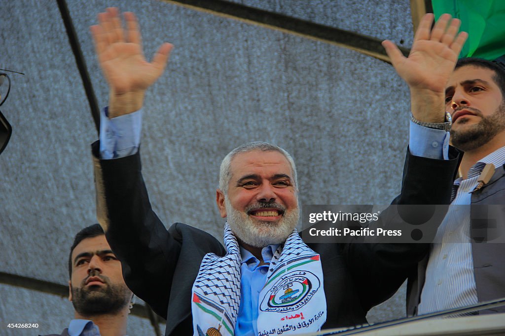 Ismail Haniyeh, Deputy of the Political Bureau of Hamas,...