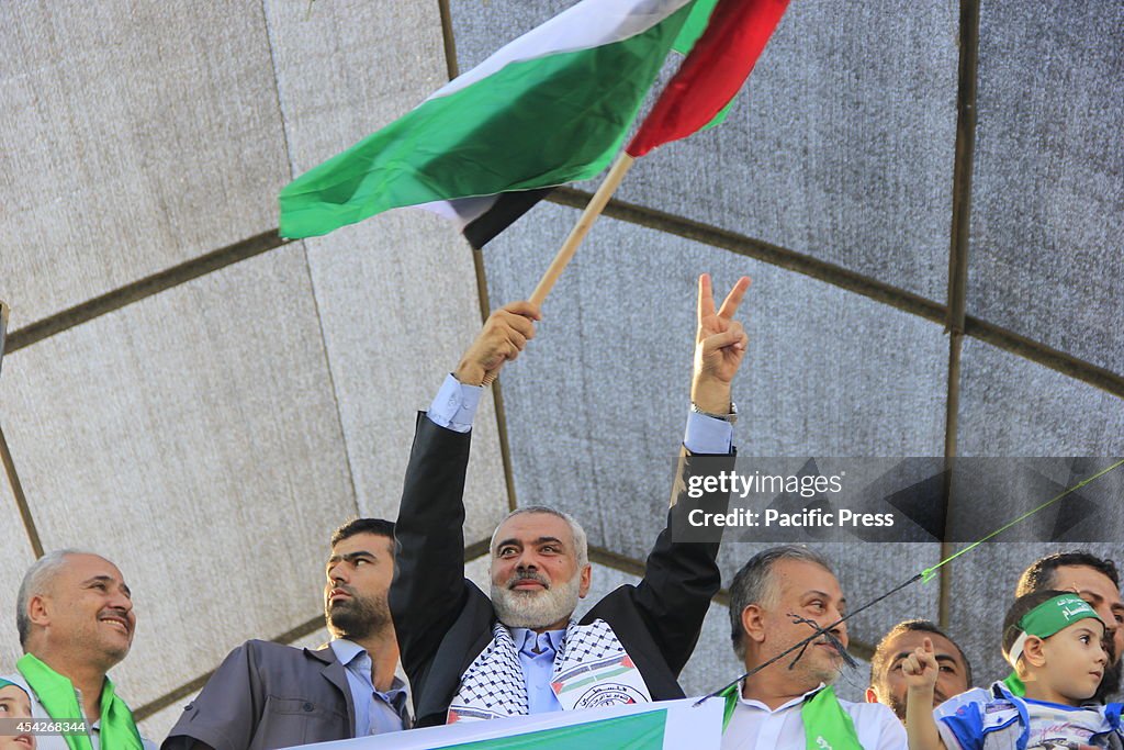 Ismail Haniyeh, Deputy of the Political Bureau of Hamas, on...