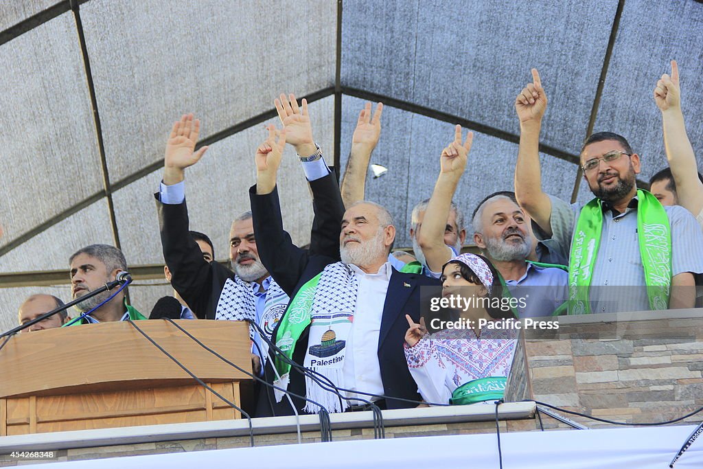 Ismail Haniyeh, Deputy of the Political Bureau of Hamas, on...