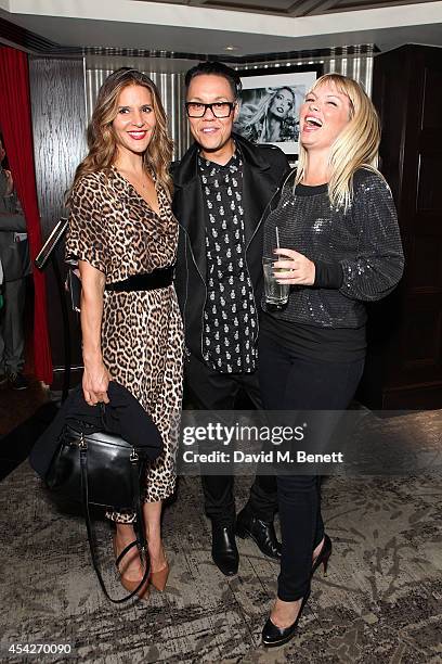 Amanda Byram, Gok Wan and Kate Thornton attend an after party celebrating the press night performance of "Some Girl I Used To Know" at the Hippodrome...