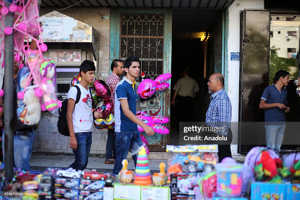 Markets of Gaza after unlimited ceasefire was announced
