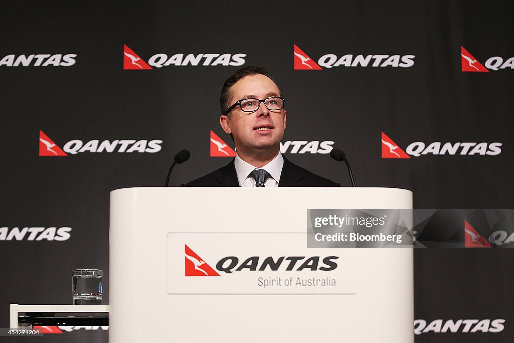 Qantas CEO Alan Joyce Presents Full-Year Results