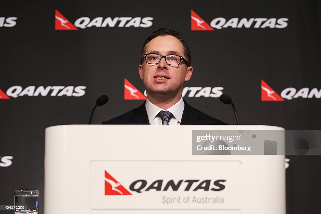 Qantas CEO Alan Joyce Presents Full-Year Results