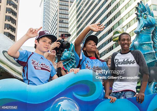 Pitcher Mo'ne Davis of Philadelphia Little League Baseball team Taney Dragons attends a parade celebrating the team's championship on August 27, 2014...