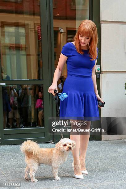 Jessica Chastain is seen in New York on August 27, 2014 in New York City.
