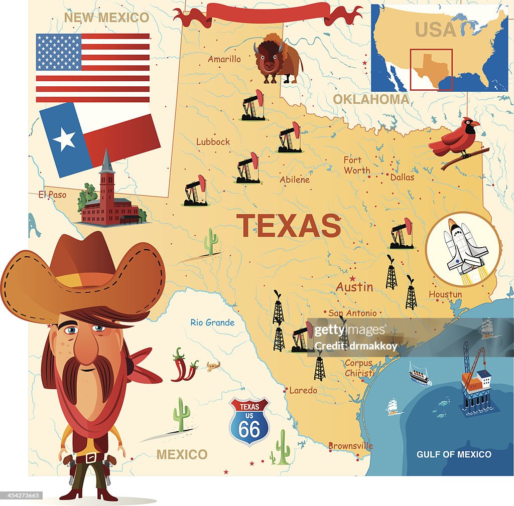 Mulher Mapa do Texas