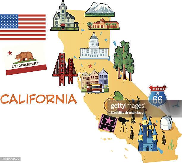 cartoon map of california - 那帕 加州 幅插畫檔、美工圖案、卡通及圖標