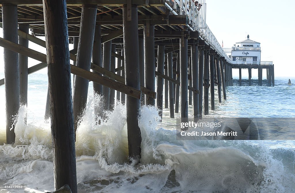 Huge Swells Generated By Hurricane Marie Reach The Southern California Coastline
