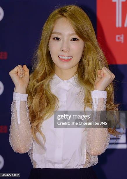 Girls' Generation-TTS attend the OnStyle "The TaeTiSeo" press conference at CJ E&M center on August 22, 2014 in Seoul, South Korea.