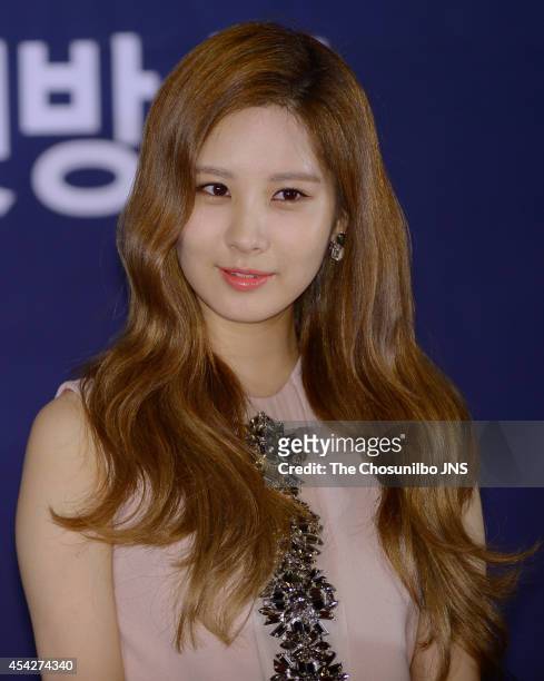 Girls' Generation-TTS attend the OnStyle "The TaeTiSeo" press conference at CJ E&M center on August 22, 2014 in Seoul, South Korea.
