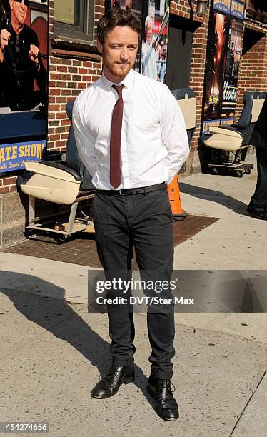 Actor James McAvoy is seen on August 27, 2014 in New York City.