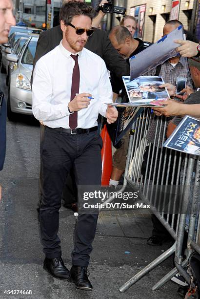 Actor James McAvoy is seen on August 27, 2014 in New York City.