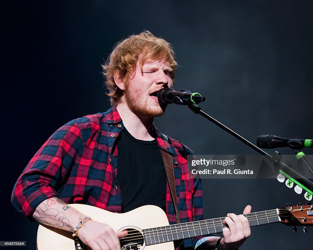 Ed Sheeran Performs At The Staples Center