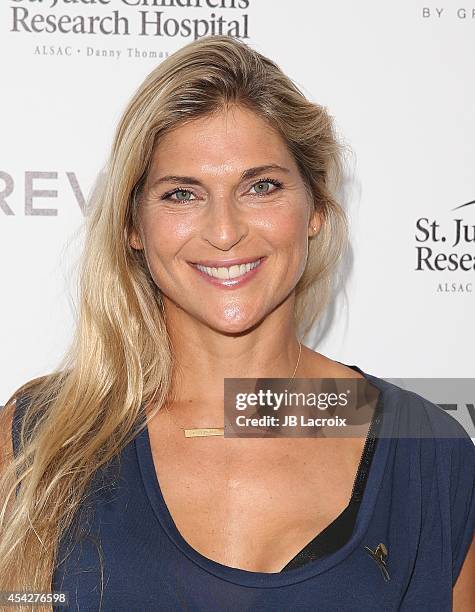 Gabrielle Reece attends the launch of Velvet's Join The Fight against childhood cancer collection in support of St. Jude Children's Research Hospital...