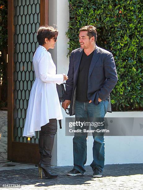 Kris Jenner and Dean Cain are seen on August 27, 2014 in Los Angeles, California.