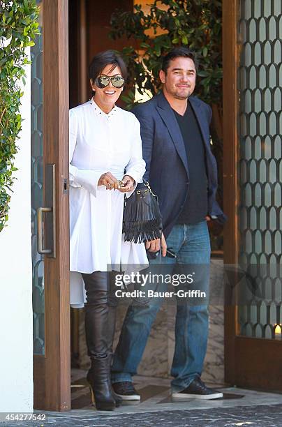 Kris Jenner and Dean Cain are seen on August 27, 2014 in Los Angeles, California.