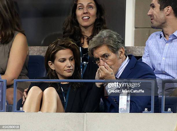 Gerardo Rivera and his wife Erica Michelle Levy attend Day 3 of the 2014 US Open at USTA Billie Jean King National Tennis Center on August 27, 2014...