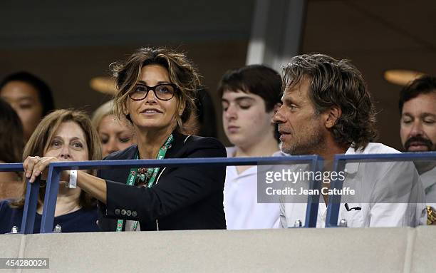 Gina Gershon attends Day 3 of the 2014 US Open at USTA Billie Jean King National Tennis Center on August 27, 2014 in the Flushing neighborhood of the...