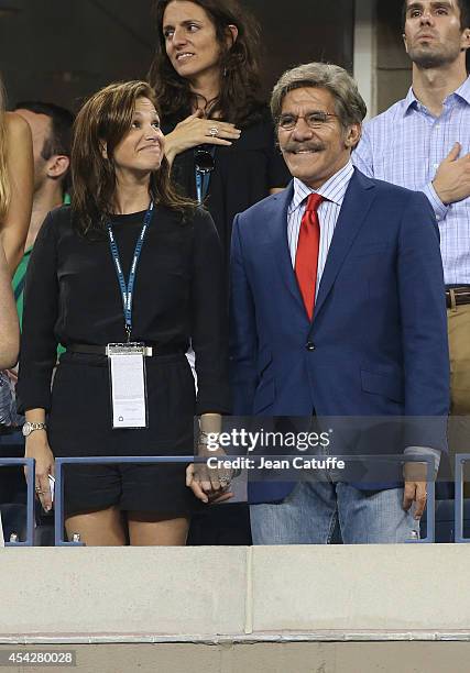 Gerardo Rivera and his wife Erica Michelle Levy attend Day 3 of the 2014 US Open at USTA Billie Jean King National Tennis Center on August 27, 2014...