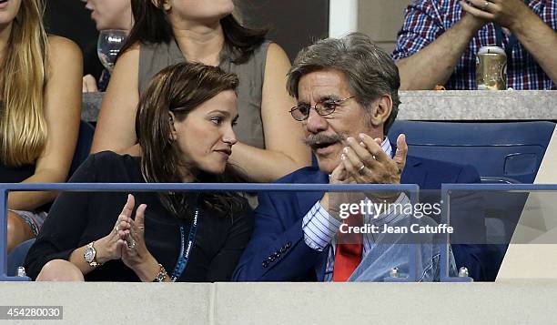 Gerardo Rivera and his wife Erica Michelle Levy attend Day 3 of the 2014 US Open at USTA Billie Jean King National Tennis Center on August 27, 2014...