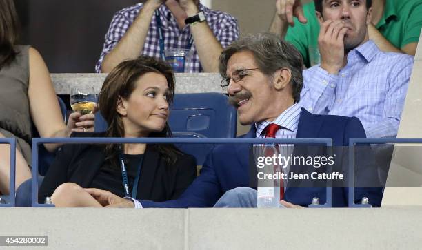 Gerardo Rivera and his wife Erica Michelle Levy attend Day 3 of the 2014 US Open at USTA Billie Jean King National Tennis Center on August 27, 2014...