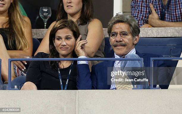 Gerardo Rivera and his wife Erica Michelle Levy attend Day 3 of the 2014 US Open at USTA Billie Jean King National Tennis Center on August 27, 2014...