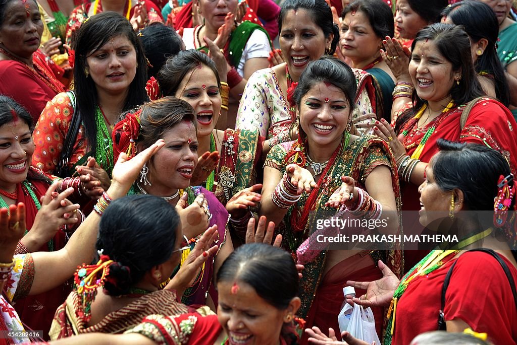 NEPAL-RELIGION-FESTIVAL-TEEJ