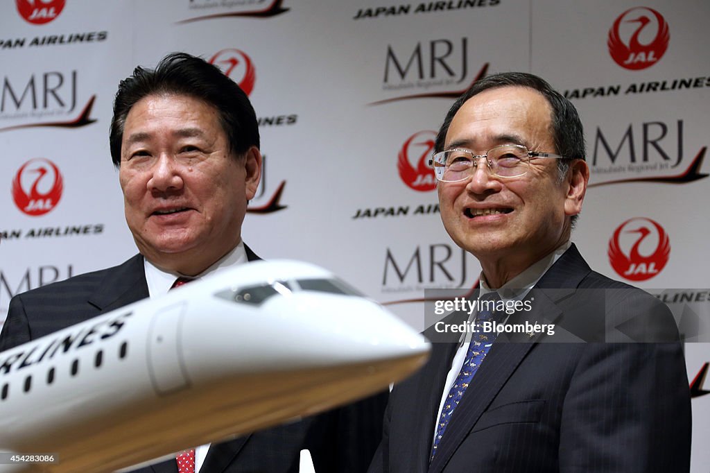 Japan Airlines Co. (JAL) And Mitsubishi Aircraft Corp. Hold News Conference As JAL Said To Plan Order For 32 Mitsubishi Regional Jets
