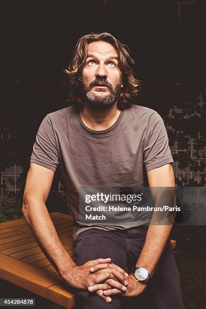 Writer Frederic Beigbeder is photographed for Paris Match on July 29, 2014 in Paris, France.