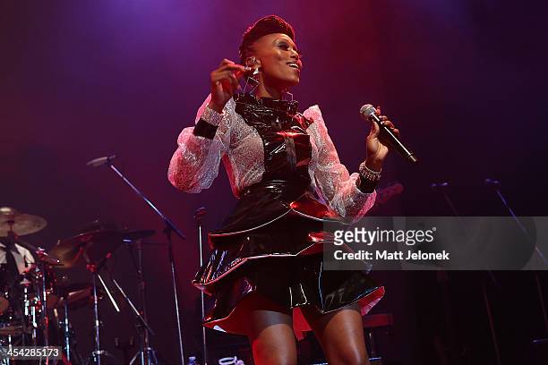 Folami Thompson of Chic performs on stage at the Astor Theatre on December 8, 2013 in Perth, Australia.