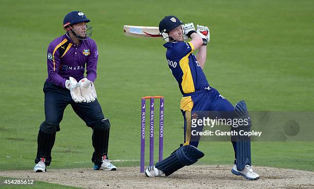 Paul Collingwood of Durham bats during the Royal London One-Day Cup 2014 Quarter Final between Yorkshire and Durham at Headingley on August 28, 2014...