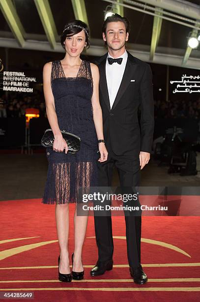 Gaelle Pietri and Gaspard Ulliel attend the Award Ceremony of the 13th Marrakech International Film Festival on December 7, 2013 in Marrakech,...