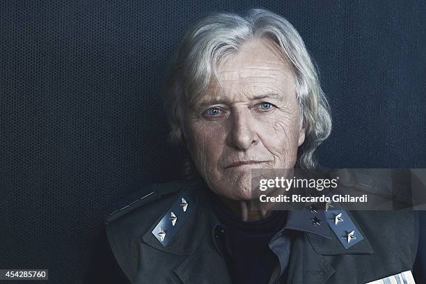 Actor Rutger Hauer is photographed for Self Assignment on August 25, 2014 in Rome, Italy.