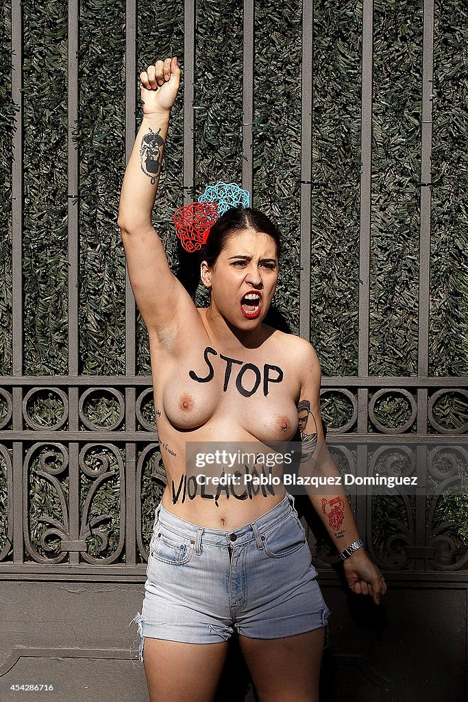 FEMEN Protest Against Rape Cases in Spain