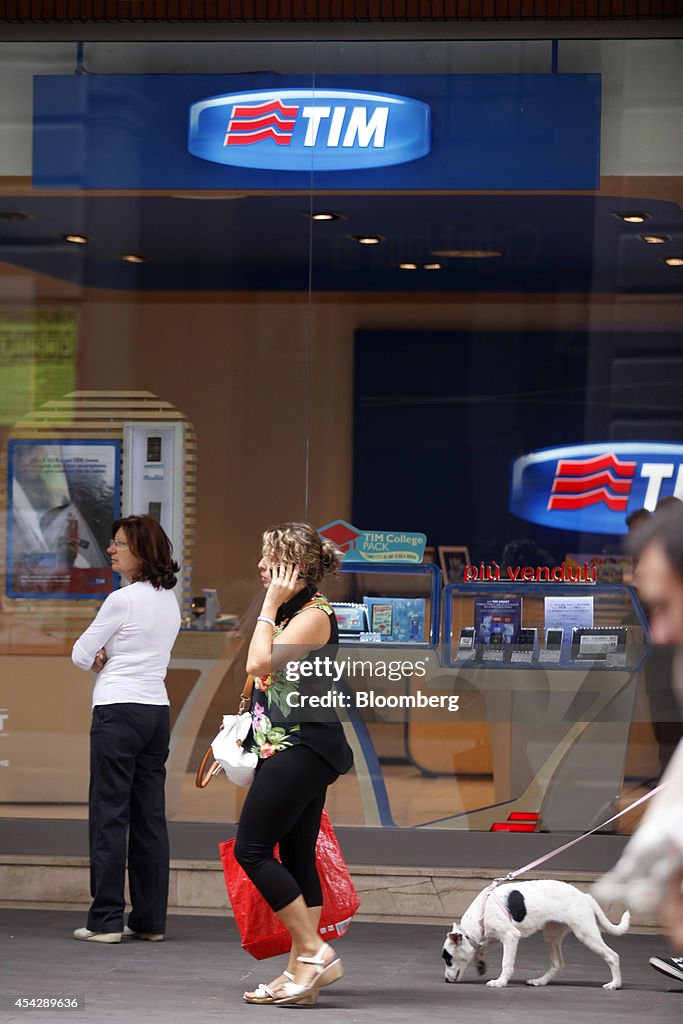 Telecom Italia SpA Stores And Fixed-Line Phones As Vivendi SA Picks Telefonica SA For GVT Talks