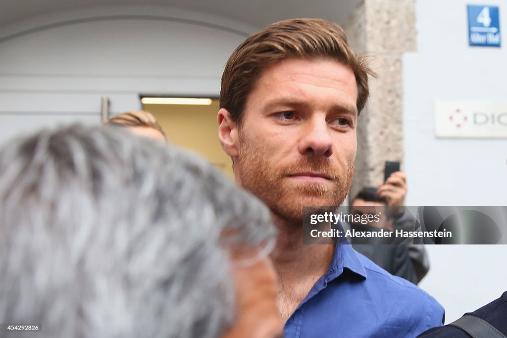 Xabi Alonso Arrives For Medical Check In Munich