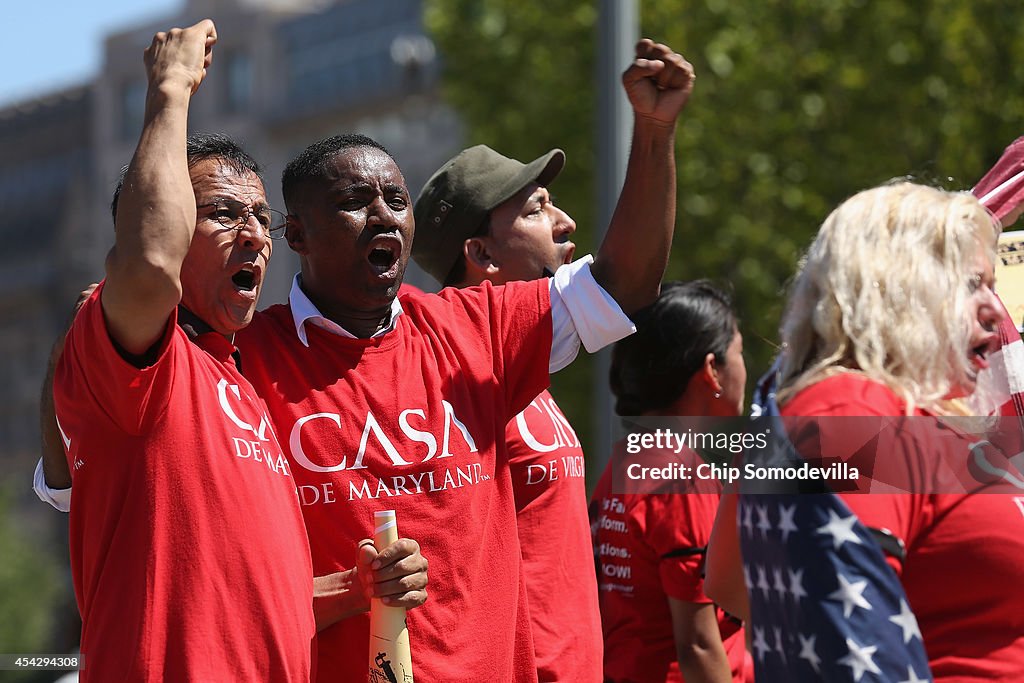 Immigrant Families And Activists Protest Deportations In Front Of White House