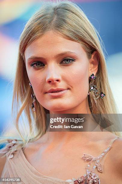 Constance Jablonski attends the Opening Ceremony and 'Birdman' premiere during the 71st Venice Film Festival on August 27, 2014 in Venice, Italy.