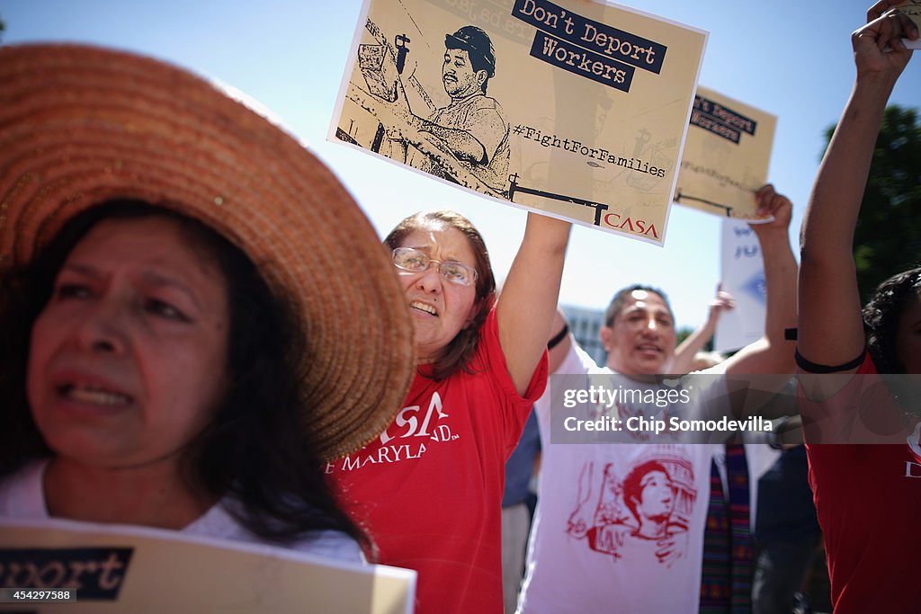 Immigrant Families And Activists Protest Deportations In Front Of White House