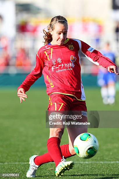 Beverly Goevel-Yanez of INAC Kobe Leonessa in action during the International Women's Club Championship final match between Chelsea Ladies and INAC...