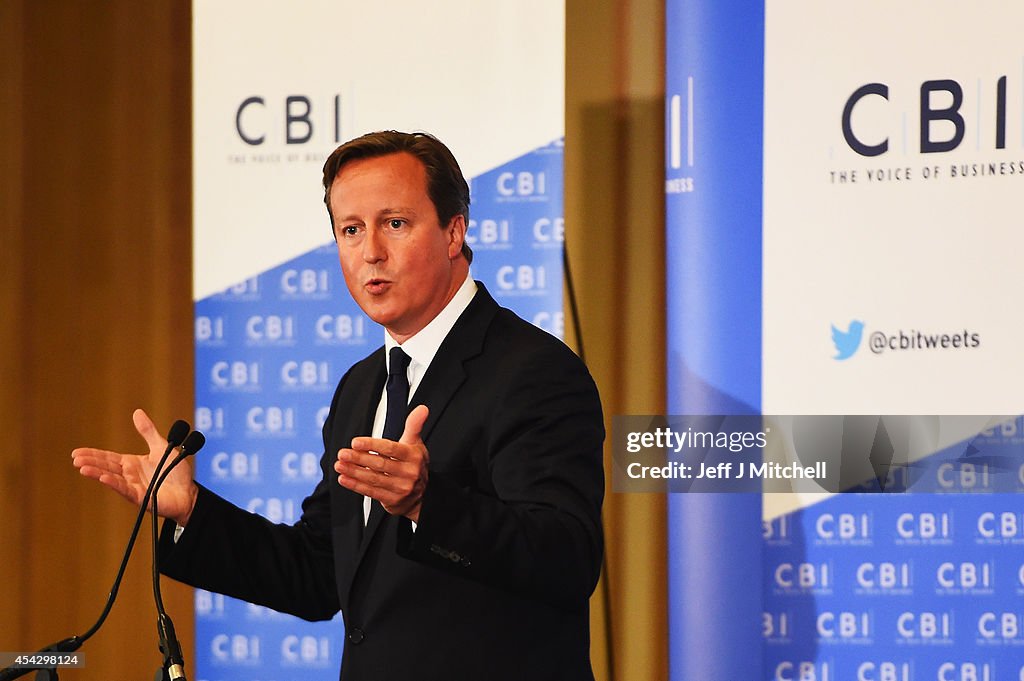 Prime Minister David Cameron Addresses CBI Scotland Dinner