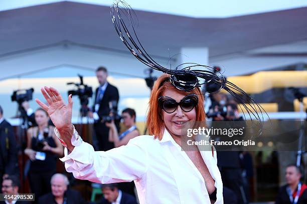 Marina Ripa di Meana attends the 'La Rancon De La Gloire' premiere during the 71st Venice Film Festivalon August 28, 2014 in Venice, Italy.