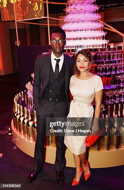 Nathan Stewart Jarrett and Antonia Thomas attend the Moet British Independent Film Awards 2013 at Old Billingsgate Market on December 8, 2013 in...