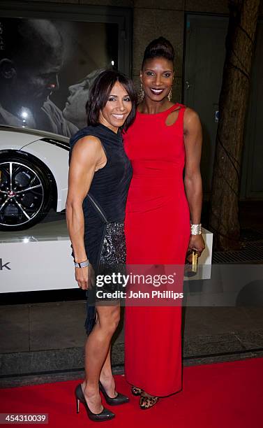 Dame Kelly Holmes and Denise Lewis attend the Jaguar Academy of Sport annual awards at The Royal Opera House on December 8, 2013 in London, England.