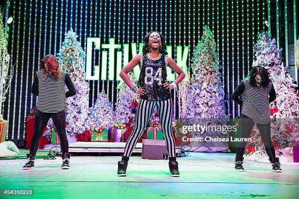 Singer / actress Coco Jones performs at The Salvation Army's 4th annual Rock The Red Kettle concert at 5 Towers Outdoor Concert Arena on December 7,...