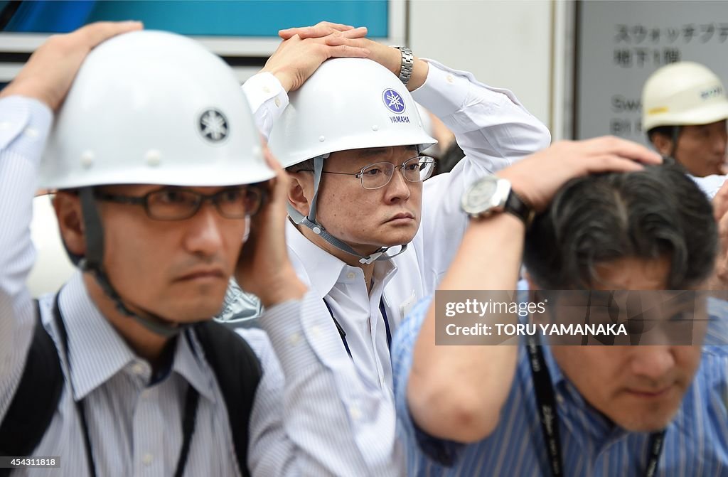 JAPAN-DISASTER-DRILL