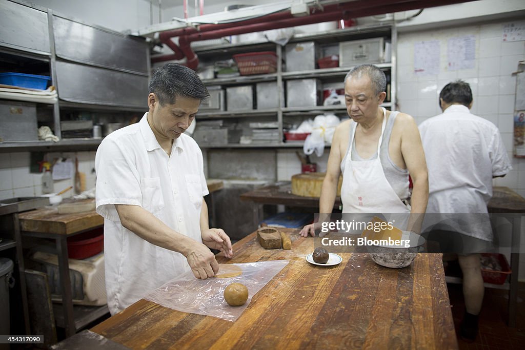 Mooncake Preparation Inside The Luk Yu Tea House As Mid-Autumn Festival Nears