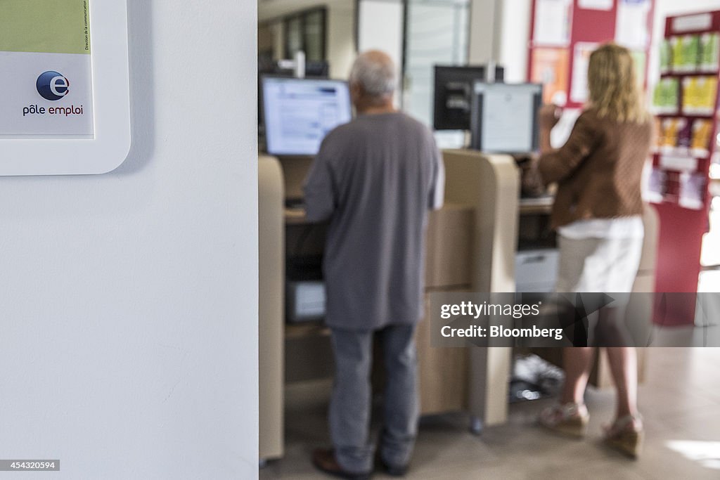 Inside A Pole Emploi Job Center As French Jobless Claims Rise