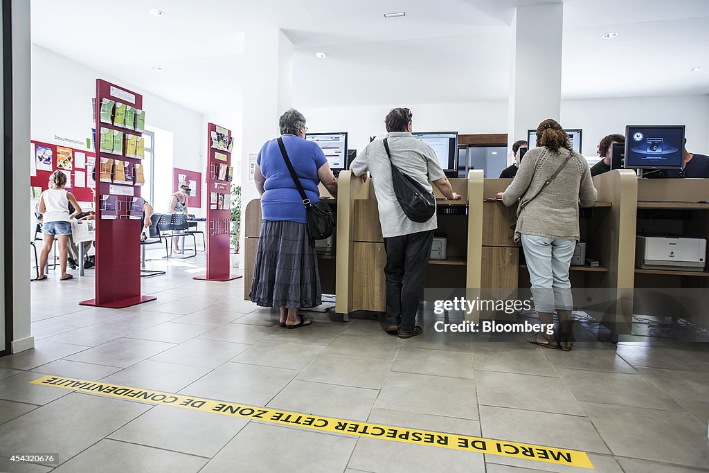 Inside A Pole Emploi Job Center As French Jobless Claims Rise